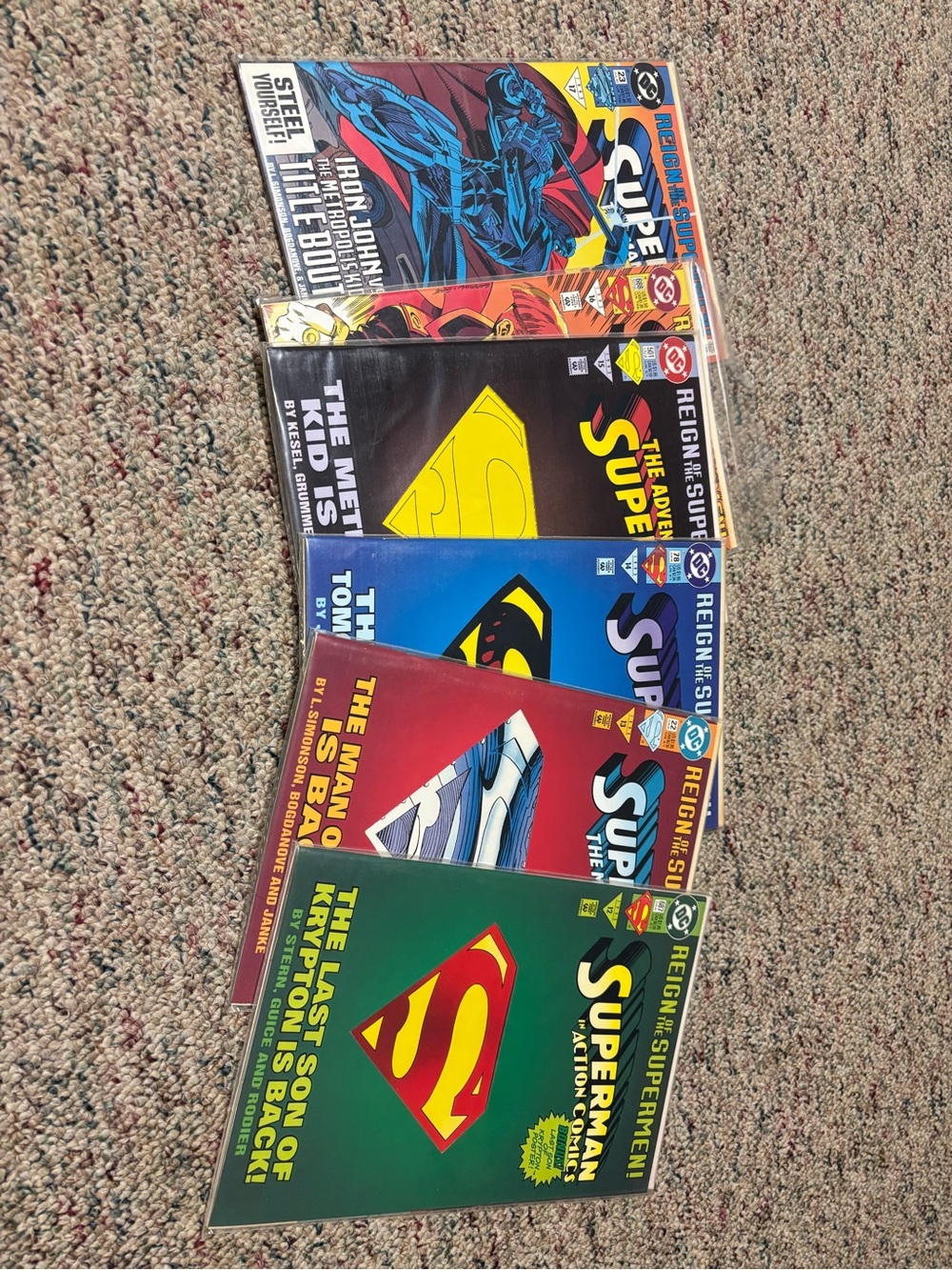 Superman Comic Book Lot - Assorted Color Covers